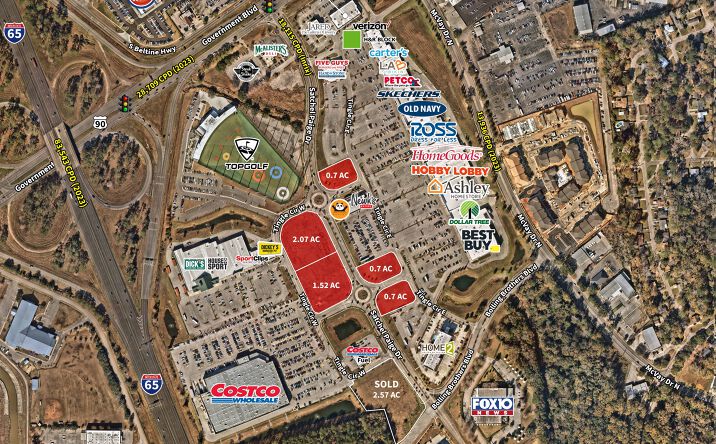 Pictures of Retail, Land property located at I-65 & Hwy 90, Mobile, AL 36606 for sales - image #1