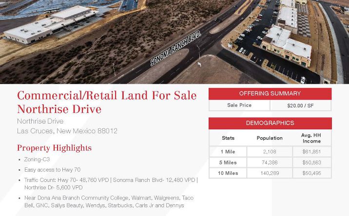 Pictures of Land property located at Northrise Dr, Las Cruces, NM 88012 for sales - image #1