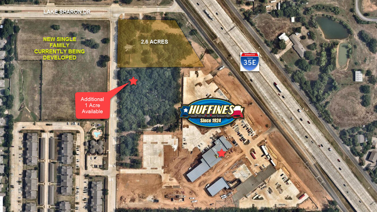 SW Corner of IH35 & Lake Sharon Drive, Corinth, TX 76210 Land for