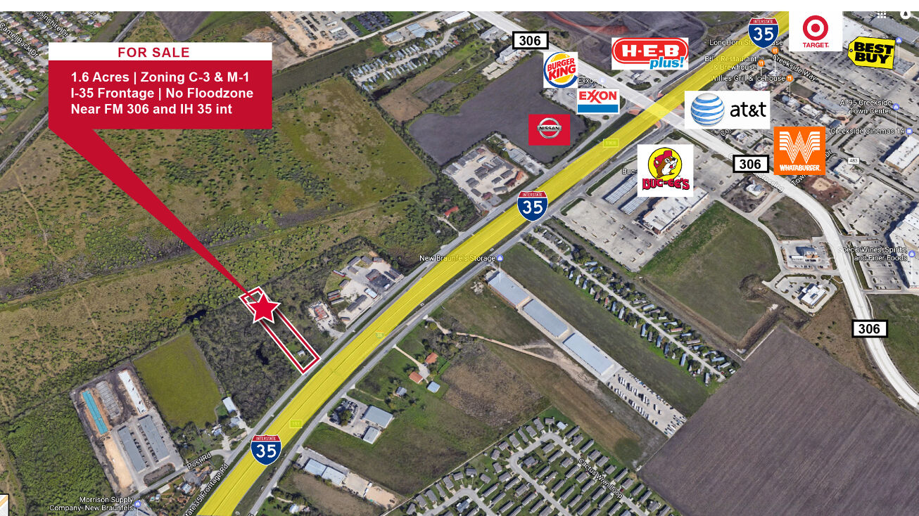 1987 N IH 35, New Braunfels, TX 78130 Land for Sale 1.6 Acre C3