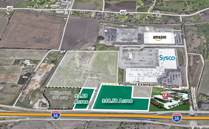 Pictures of Land property located at SW Corner of IH-35 & Schwab Rd, San Antonio, TX 78132 for sales - image #1