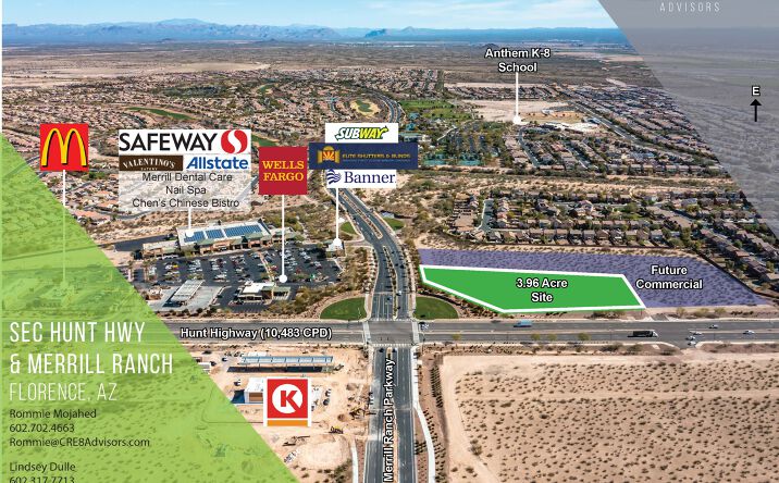 Pictures of Land, Retail property located at SEC Hunt Highway & Merrill Ranch Parkway, Florence, AZ 85132 for sales - image #1