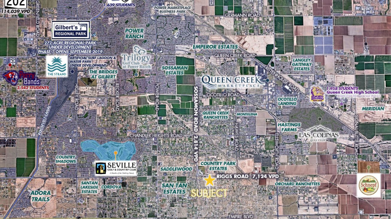 E/SEC Sossaman & East Riggs Roads, Queen Creek, AZ 85142 Land for