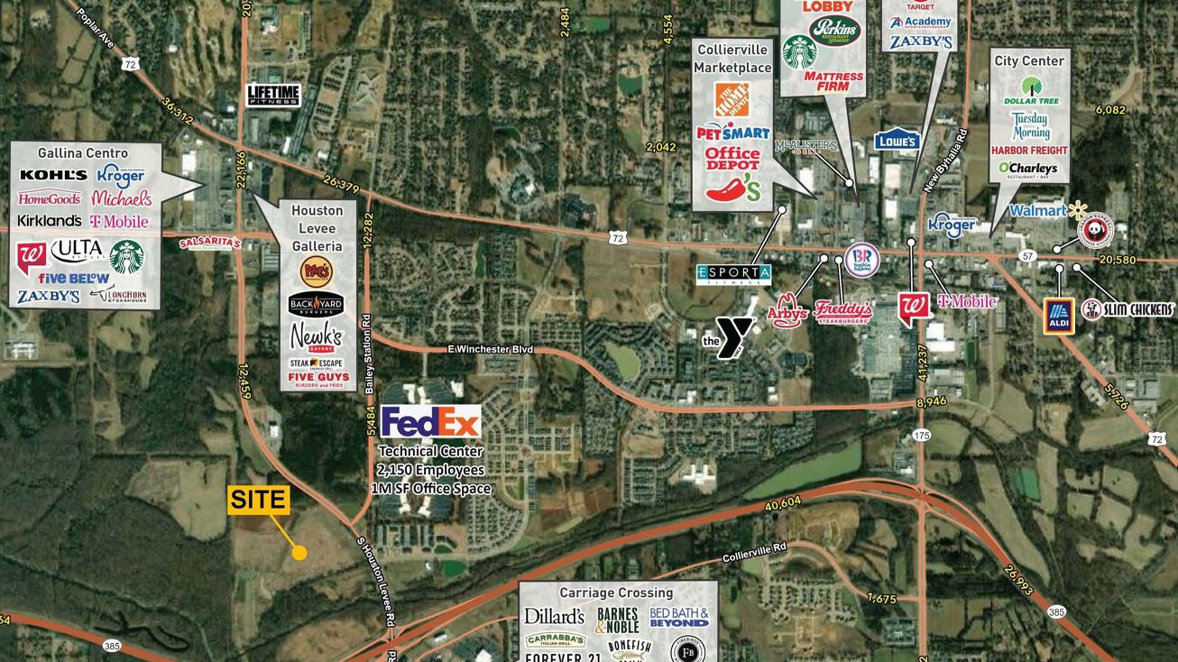 NWC Highway 385 & Houston Levee Rd, Collierville, TN 38017 Land for