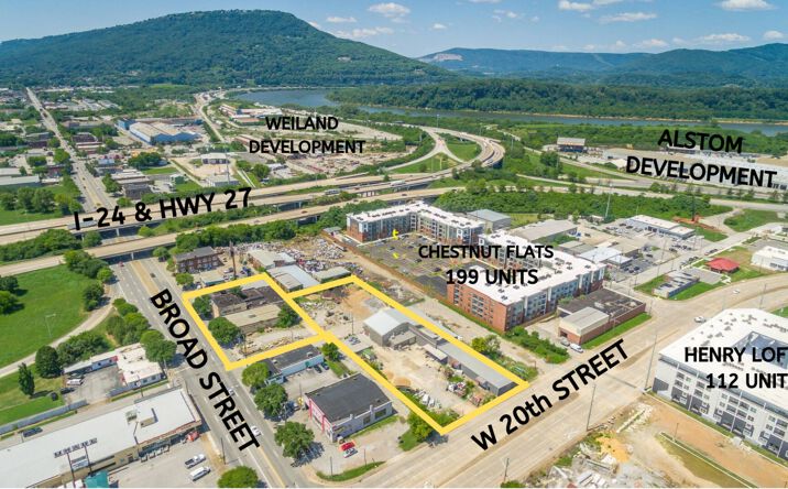 Pictures of Land, Mixed Use property located at 2101 Broad Street, Chattanooga, TN 37408 for sales - image #1