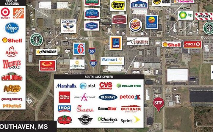 Pictures of Land property located at 6475 Airways Blvd, Southaven, MS 38671 for sales - image #1