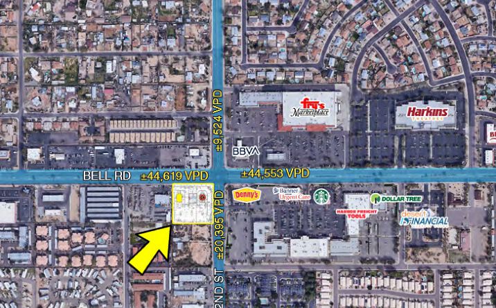 Pictures of Retail, Land property located at SWC 32nd St & Bell Rd, Phoenix, AZ 85022 for comps - image #1