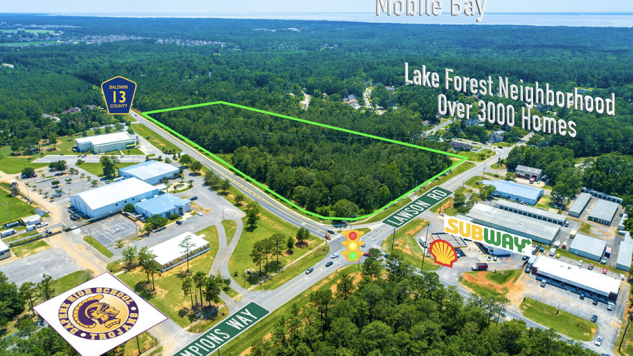 Pictures of Land property located at SWC County Road 13 & Lawson Road, Daphne, AL 36526 for sales - image #1