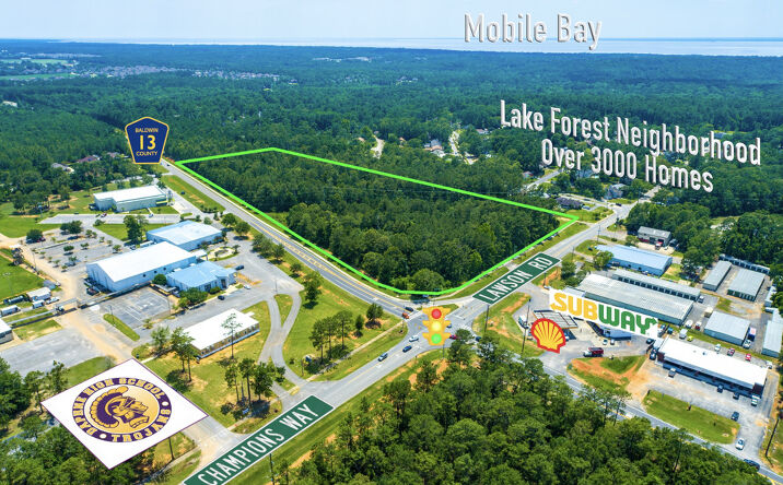 Pictures of Land property located at SWC County Road 13 & Lawson Road, Daphne, AL 36526 for sales - image #1
