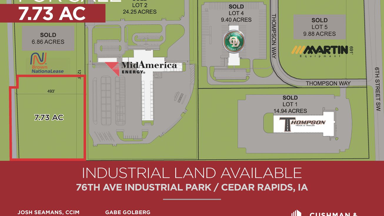 Pictures of Land property located at 6th St SW & 76th Ave SW, Cedar Rapids, IA 52404 for sales - image #1