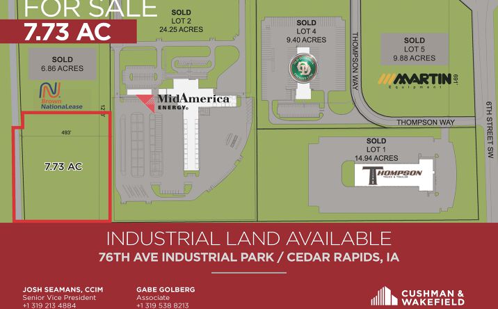 Pictures of Land property located at 6th St SW & 76th Ave SW, Cedar Rapids, IA 52404 for sales - image #1