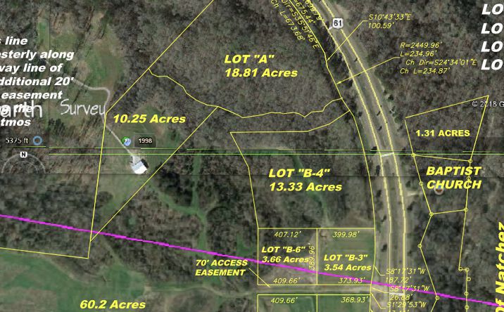Pictures of Land property located at LOT E-2B Hedges Dev Hwy 61 South, Natchez, MS 39120 for sales - image #1