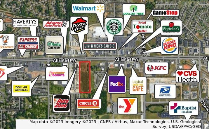 Pictures of Land property located at 6380 Atlanta Highway, Montgomery, AL 36117 for sales - image #1