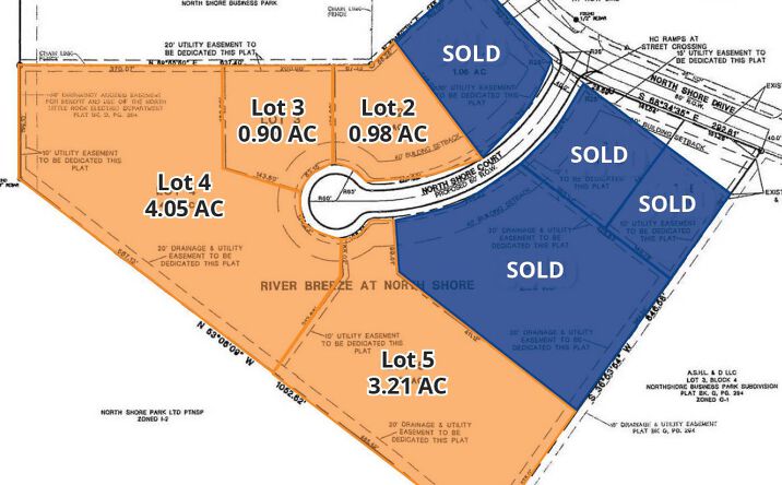 Pictures of Land property located at North Shore Business Park - Lot 4, North Little Rock, AR 72118 for sales - image #1