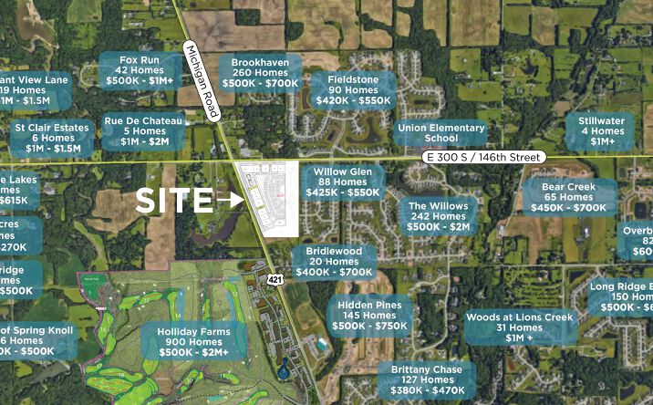 Pictures of Land property located at SEC 146th Street & Michigan Road, Zionsville, IN 46077 for sales - image #1