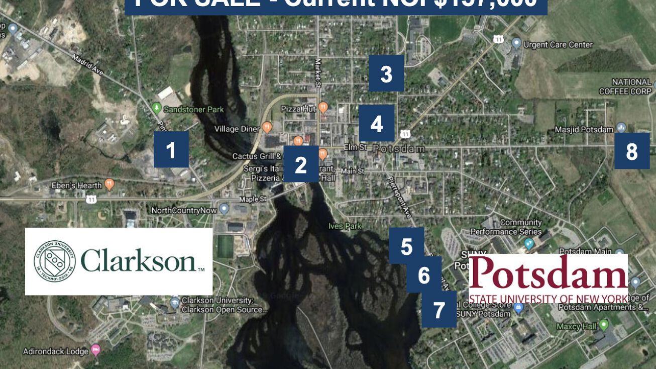 Multifamily Property Portfolio for Sale in Potsdam, NY