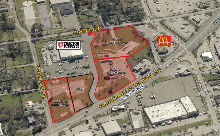 Pictures of Land property located at 256 Florida Blvd, Denham Springs, LA 70726 for sales - image #1
