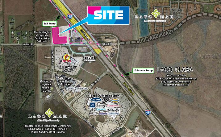 Pictures of Land property located at NWC of Interstate 45 & Holland Rd, Dickinson, TX 77591 for sales - image #1