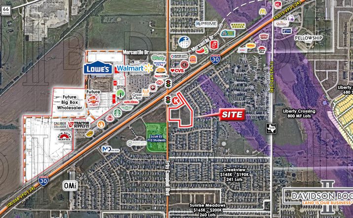 Pictures of Land property located at SEC I-30 & Erby Campbell Blvd, Royse City, TX 75189 for sales - image #1