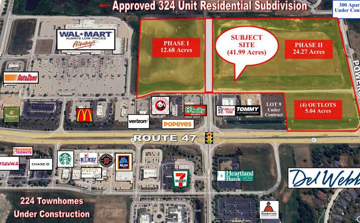 Pictures of Land property located at NEC/SEC Route 47 & Regency Parkway, Huntley, IL 60142 for sales - image #1