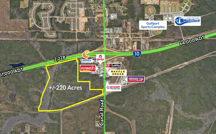 Pictures of Land property located at Canal Road &I-10, Gulfport, MS 39503 for sales - image #1