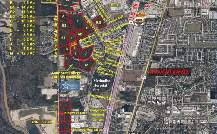 Pictures of Land property located at Kingwood Pl Dr, Sorters Rd, Northpark Dr, Houston, TX 77339 for sales - image #1
