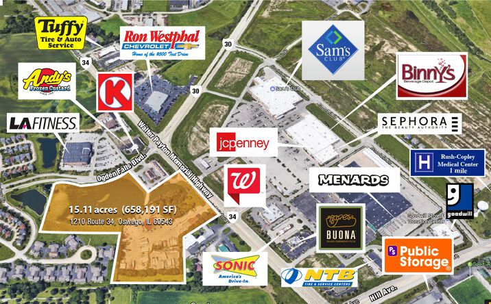 Pictures of Land property located at 1210 US-34, Oswego, IL 60543 for sales - image #1