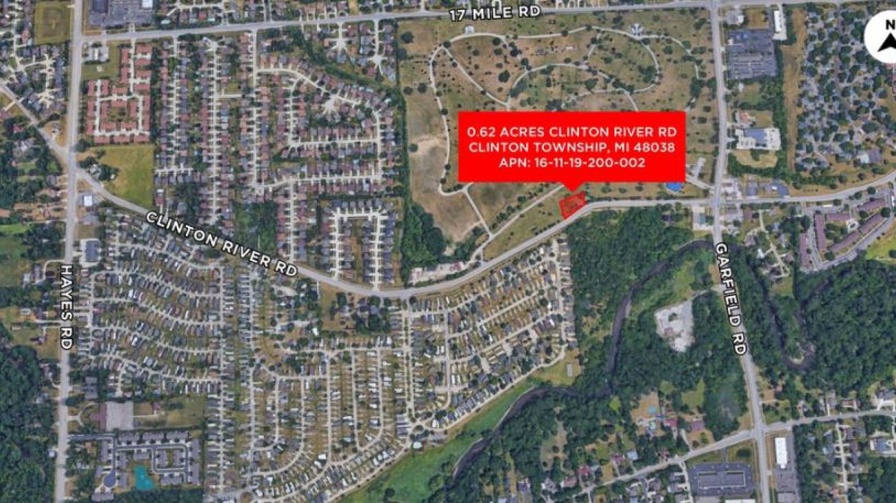 0.62 Acres on Corner of Clinton River Road, Clinton Township, MI 48038