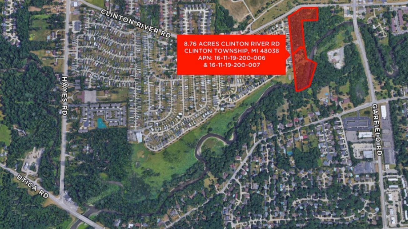 8.76 Acres on Clinton River Road, Clinton Township, MI 48038