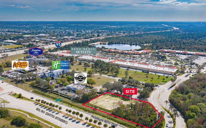 Pictures of Land, Retail property located at SE Corner of SR 60 and Vero Beach Beach Outlets Entrance, Vero Beach, FL 32966 for sales - image #1