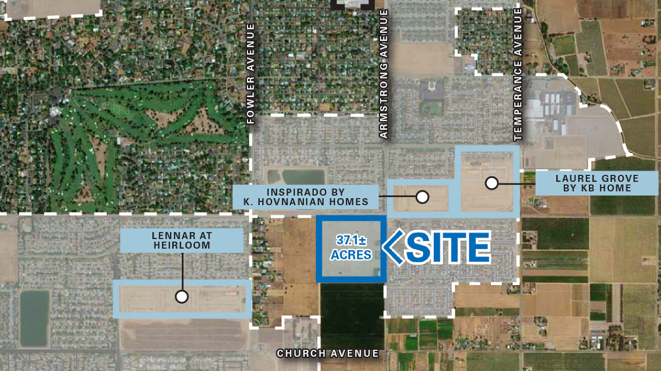 North of Church Avenue on Armstrong Avenue, Fresno, CA 93727 Land for