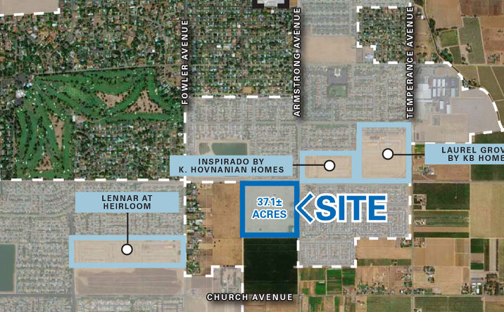 Pictures of Land property located at North of Church Avenue on Armstrong Avenue, Fresno, CA 93727 for sales - image #1