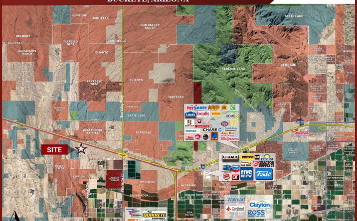 Pictures of Land property located at (W) SWC Johnson Rd. & I-10, Buckeye, AZ 85396 for sales - image #1