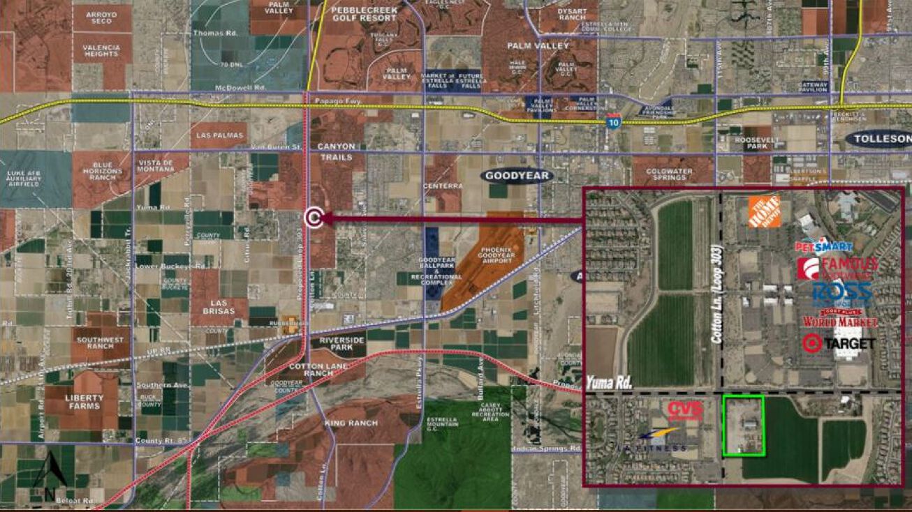 Cotton Lane (Loop 303) & Yuma Road, Goodyear, AZ 85338 Land for Sale