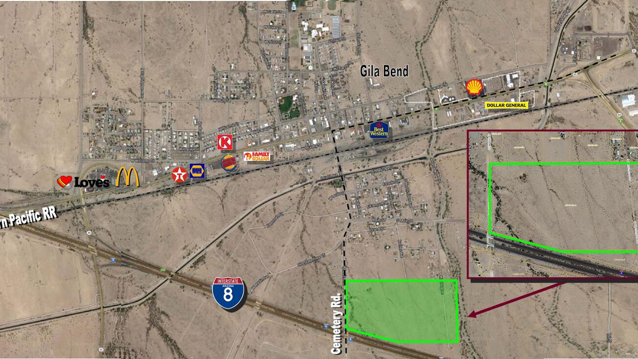NEC Cemetery Rd & Interstate 8, Gila Bend, AZ 85337 Land for Sale