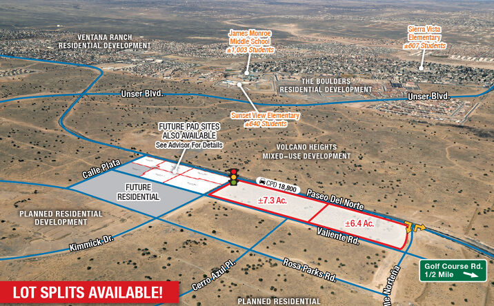 Pictures of Land property located at Paseo Del Norte & Kimmick SEC & SWC, Albuquerque, NM 87120 for sales - image #1