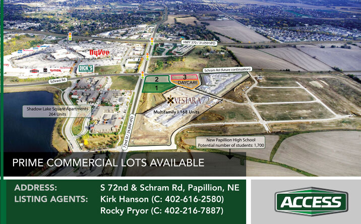 Pictures of Land property located at S 72nd and Schram St, Papillion, NE 68046 for sales - image #1