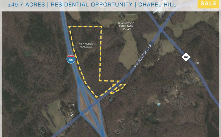 Pictures of Land property located at I-40 & New Hope Church Road, Chapel Hill, NC 27516 for sales - image #1