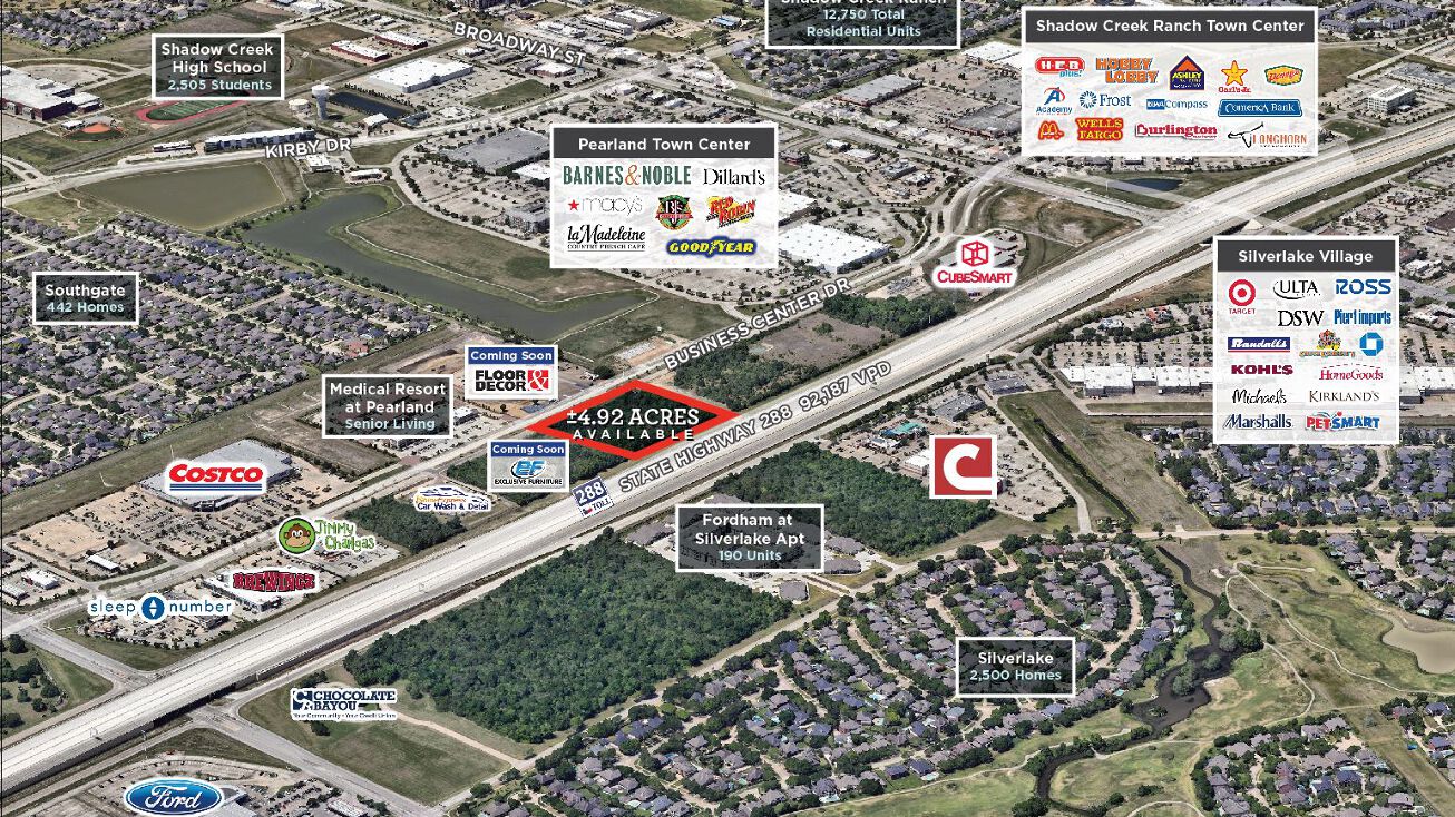 SH 288 Business Center, Pearland, TX 77584 Land for Sale 4.92 Acres