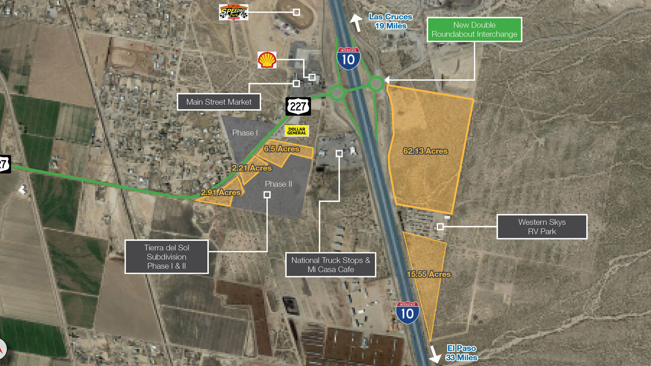 Interstate 10 & Vado Dr, Vado, NM 88072 Retail Property for Sale Freeway Interchange Land