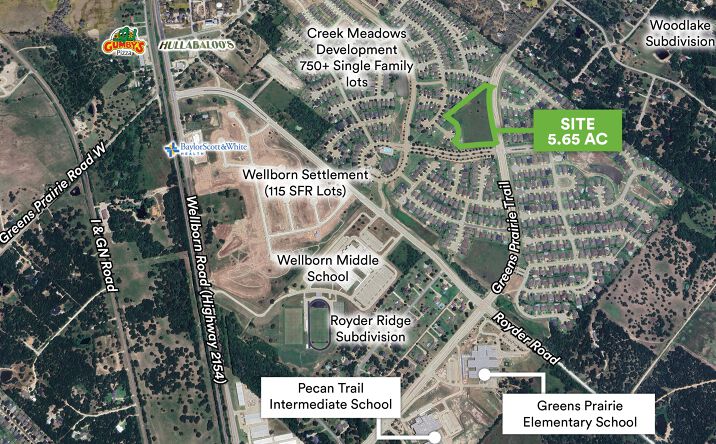 Pictures of Land property located at Greens Prairie Road & Creek Meadow Blvd N, College Station, TX 77845 for sales - image #1