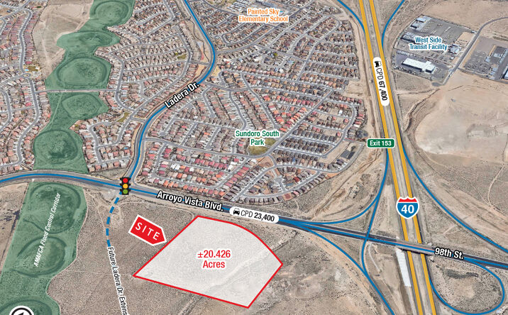 Pictures of Land property located at I-40 & 98th St/Arroyo Vista Blvd, Albuquerque, NM 87120 for sales - image #1