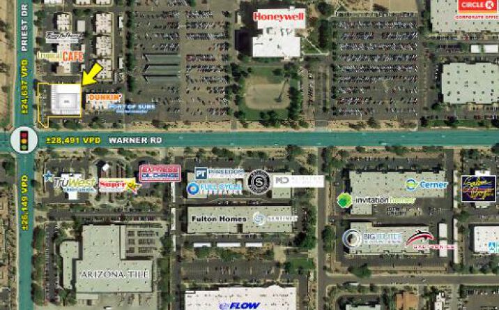 Pictures of Retail property located at NEC Priest Dr & Warner Rd, Tempe, AZ 85284 for comps - image #1