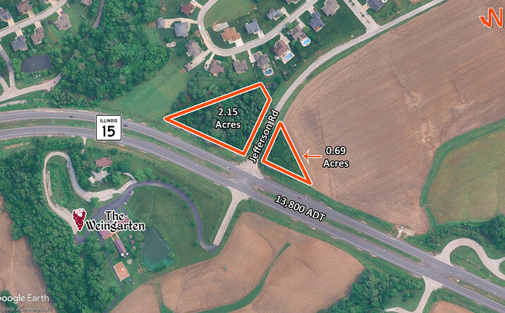 Pictures of Land property located at Corner of IL Route 15 & Jefferson Rd, Belleville, IL 62221 for sales - image #1
