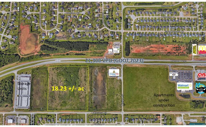 Pictures of Land property located at Russell Pkwy and Lake View Road, Warner Robins, GA 31088 for sales - image #1