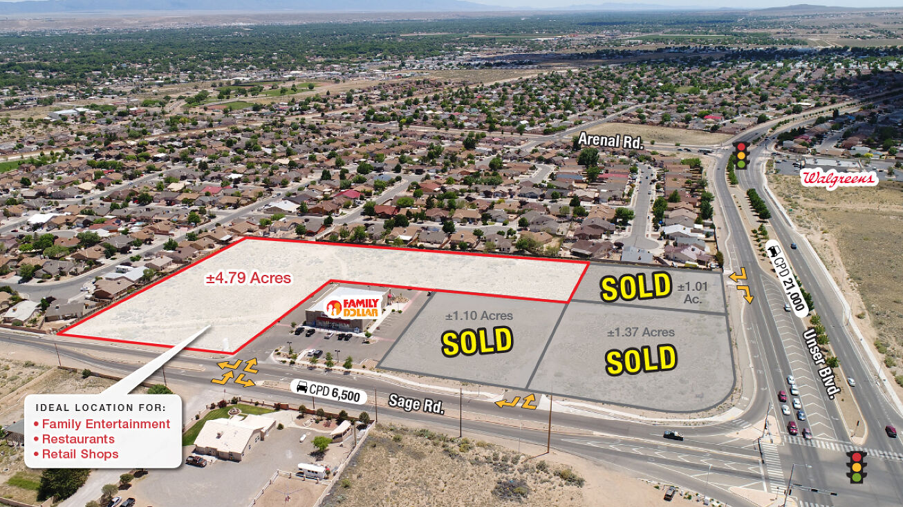 SEC Unser Blvd & Sage Rd. SW, Albuquerque, NM 87121 Land for Sale SEC Unser Blvd & Sage Rd. SW