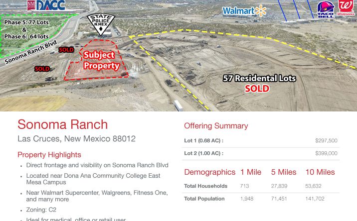 Pictures of Land property located at Sonoma Ranch Blvd, Las Cruces, NM 88012 for sales - image #1