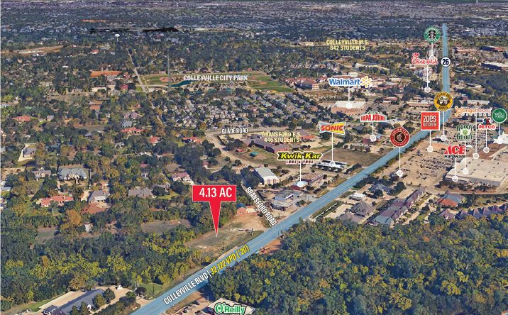Pictures of Land property located at Swc Colleyville Blvd (Hwy 26) & Bransford Rd, Colleyville, TX 76034 for sales - image #1
