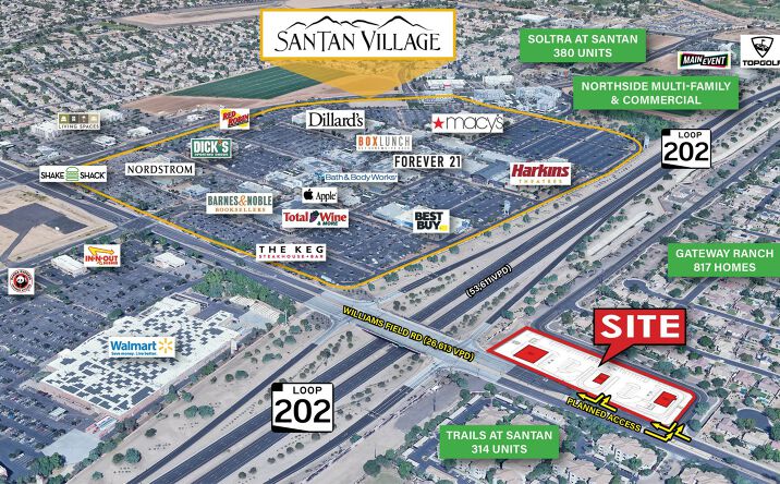 Pictures of Land property located at NEC Santan Loop 202 & Williams Field Rd, Gilbert, AZ 85295 for sales - image #1