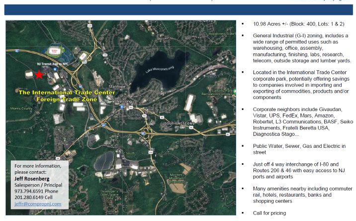 Pictures of Industrial, Land property located at 217 Waterloo Valley Rd, Mount Olive, NJ 07828 for sales - image #1